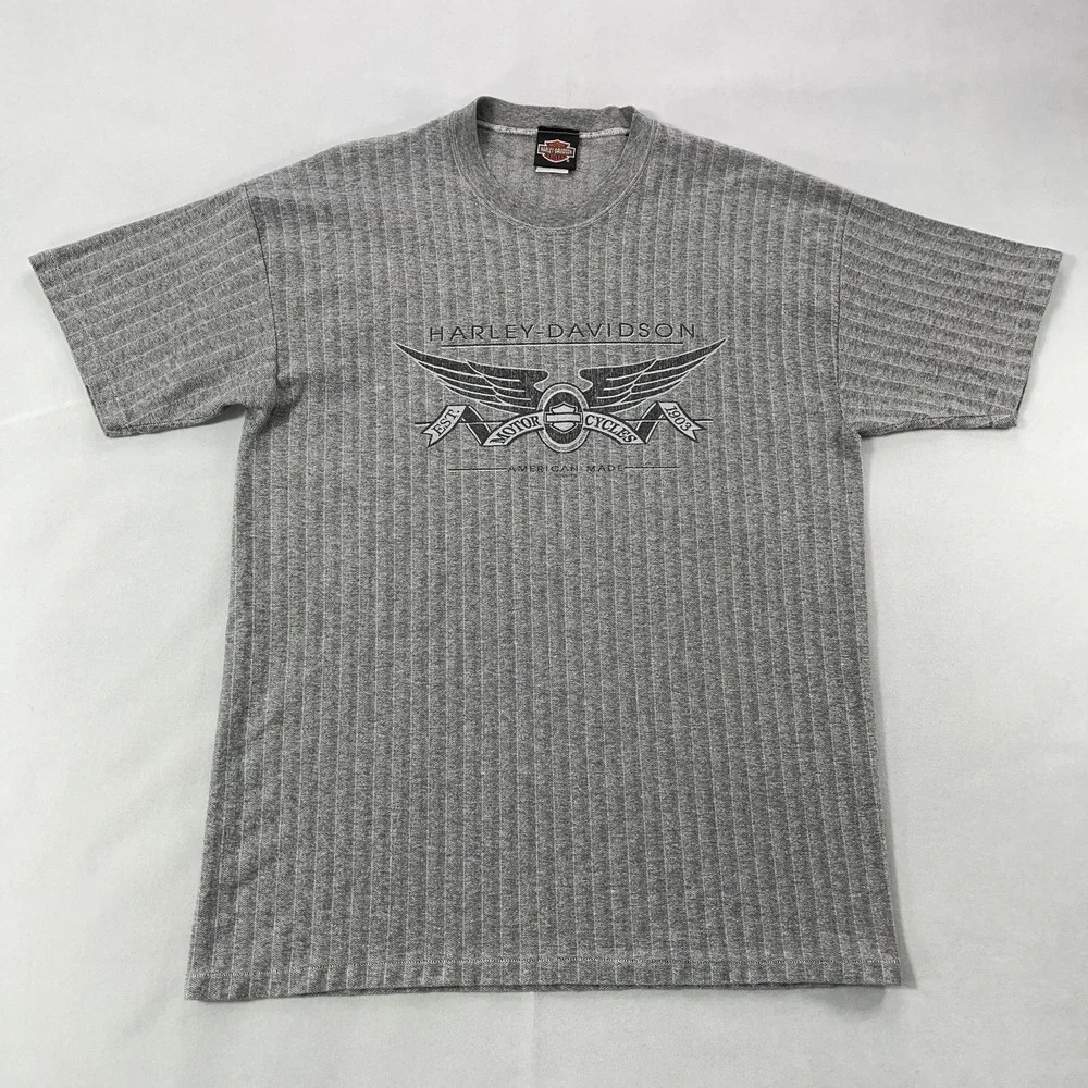 Vintage Harley-Davidson Shirt Mens XL Gray Flagstaff Arizona Eagle USA Graphic